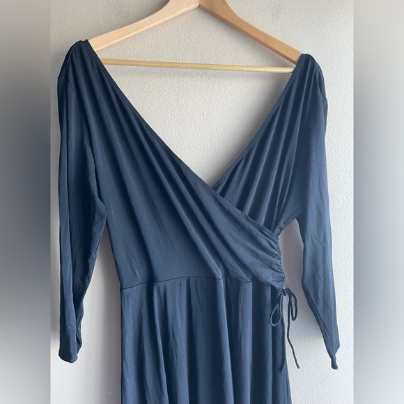 Maggy London Women Black Mid Dress Size 14 - Picture 2 of 8